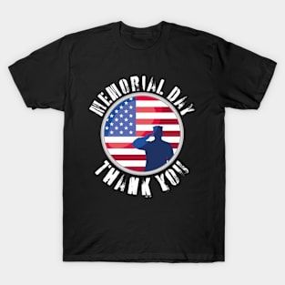 Thank You Memorial Day military flag USA patriotic T-Shirt